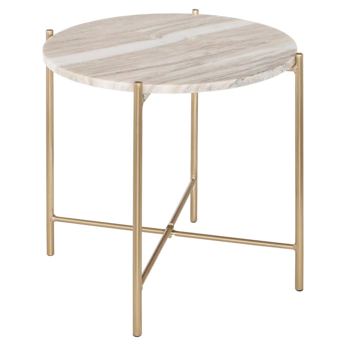 Mesa auxiliar beige Atmosphera Metsa de 42,5x41 cm para salon