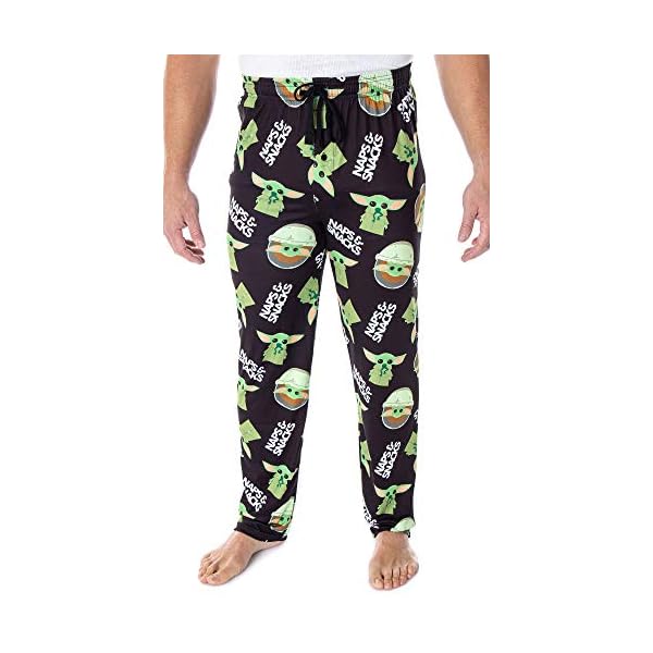 Bioworld Star Wars The Mandalorian Grogu Naps and Snacks Lounge Pants Pajamas