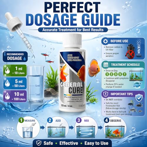 Image of Aquatic Remedies 120 ML General Cure Fish Care with Anti White Spot Formula for Freshwater Fish | Safe for All Aquatic Animals