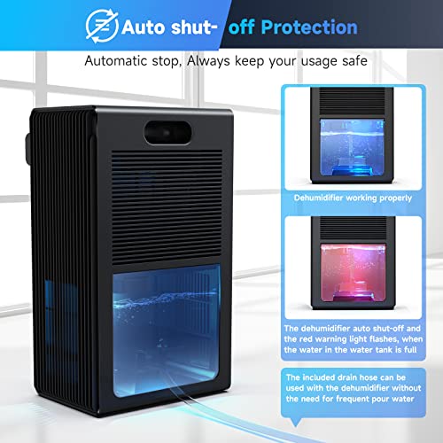 Simsen 95Oz Dehumidifiers For Home, 7000 Cubic Feet(720 Sq Ft) Quiet Dehumidifier For Home With Drain Hose And 2 Working Modes, Portable Small Dehumidifiers For Bedroom Bathroom Basements Closet Rv(Black) #TOP3