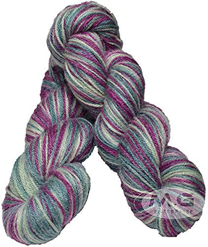 Image of Oswal Purple Mouse (200 gm) Wool Hank Hand Knitting Wool /Art Craft Soft Fingering Crochet Hook Yarn, Needle Knitting Yarn Thread dye SM-UB