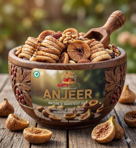 Image of RAJVEER ENTERPRISES Premium Afghan Anjeer | Whole Dried Figs | 100% Natural Healthy Dry Fruit Jar Pack (Natural anjeer, 1Kg)