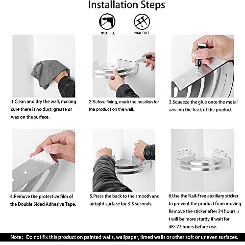 NIENLCIP Mensola Doccia Autoadesivo Porta