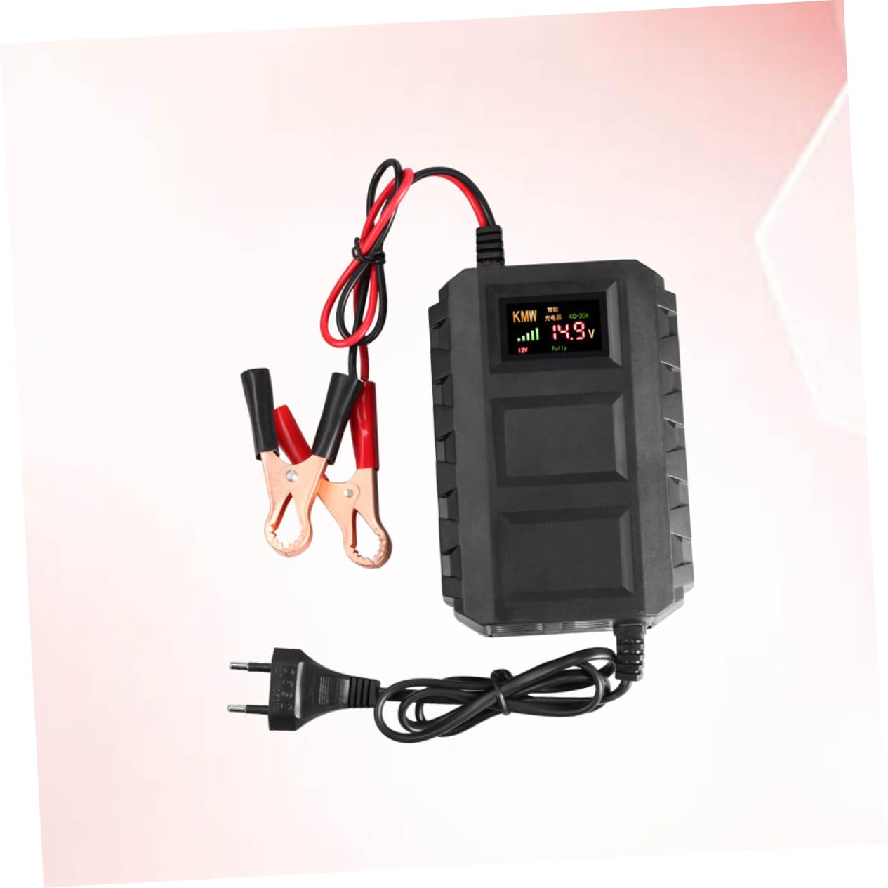 TOPBATHY Chargeur De Batterie De Voiture Chargeur De Batterie Acide Chargeur De Batterie 12 V Chargeur De Batterie Automobile Noir