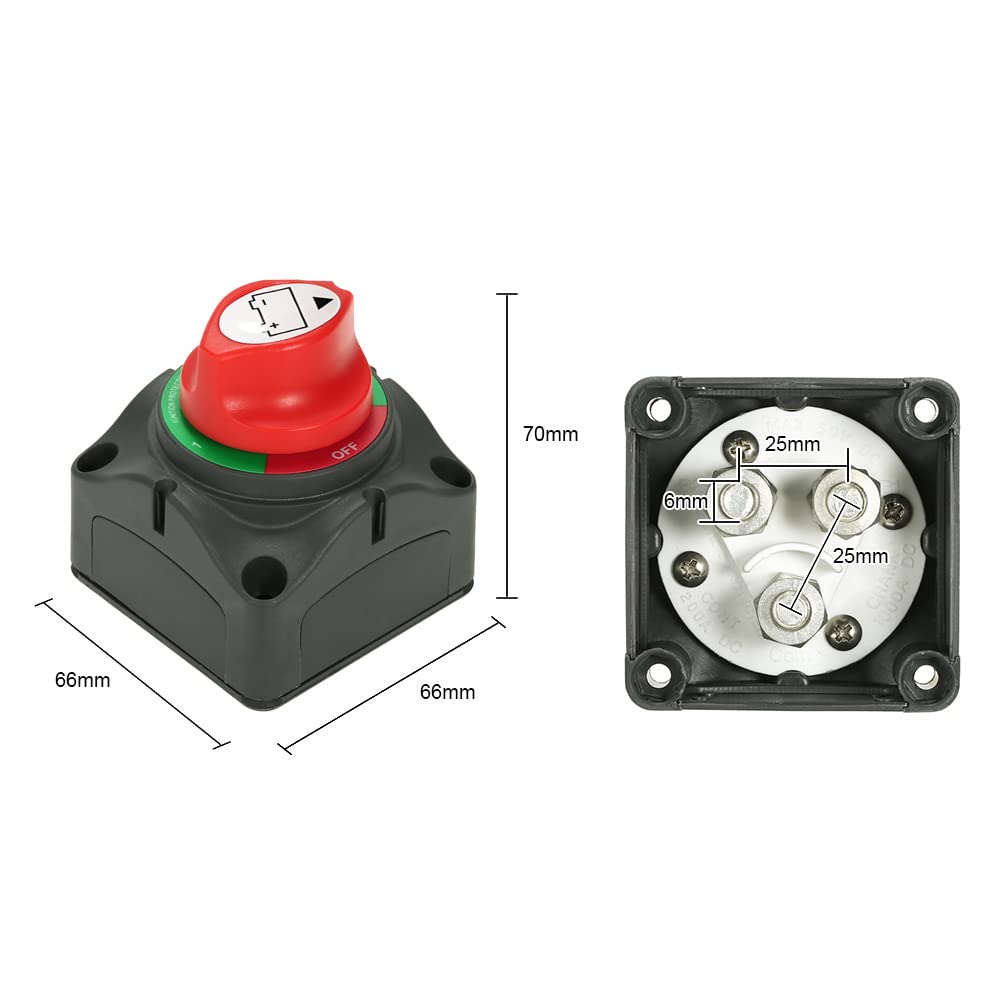 Amazon.co.jp: 12V/24V デュアルバッテリーセレクタースイッチ 300A