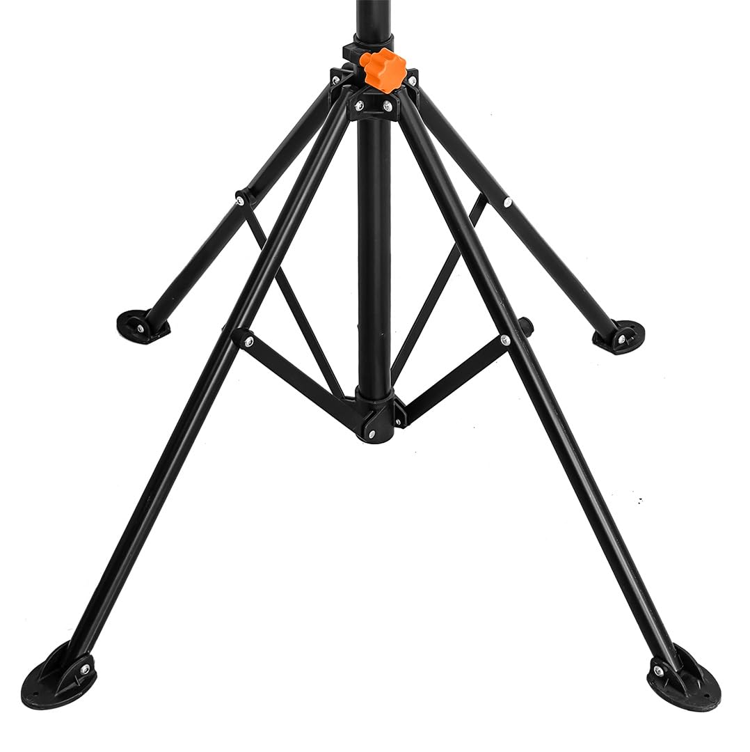 NEO TOOLS Stojak serwisowy do roweru, maksymalne obciążenie: 30 kg, półka na narzędzia, regulacja wysokości i odległości nóg za pomocą pokręteł, w zestawie drążek teleskopowy do usztywnienia