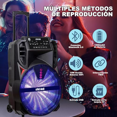 Bocinas, Wireless bafle 15 pulgadas Marca LINK BITS (2)