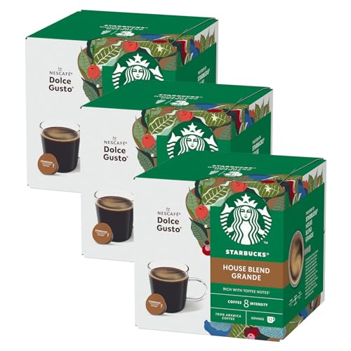 Starbucks Nescafé Dolce Gusto House Blend Grande - Juego de 3 cápsulas de café, 3 x 12 cápsulas