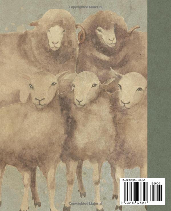Composition Notebook: Beautiful Vintage Sheep Illustration Book For Notes. Perfect Gift For Animals and Nature Lovers - Image 2