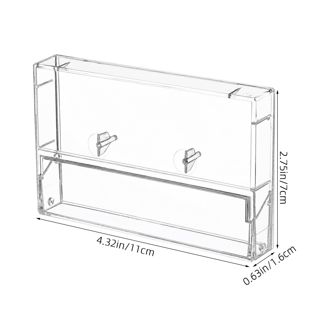 TOYANDONA Set di 6 custodie trasparenti per cassette, in plastica, ad alta trasparenza, per cassette standard