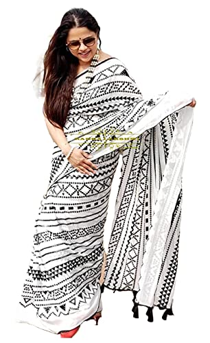 RADHA LAKSHMI Handicrafts Women's Ikat Hand Block Print Pure Soft...