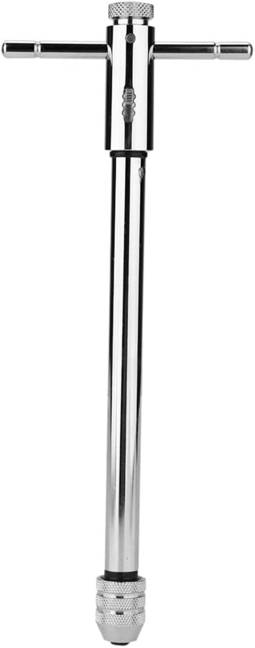 HCJspring Adjustable T-Handle Ratchet Tap Holder Wrench, Household Ratcheting T Handle Holder Reamer Hand Tapping Tool (M3-M8 Long)