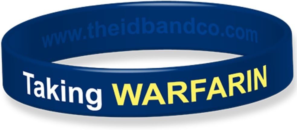 The ID Band Company Medical Alert! Warfarin Medicated Silicone Wristband