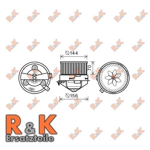 PRASCO AL8137 Elettromotore ventola abitacolo Ventola abitacolo Ventola riscaldamento Ventilatore abitacolo