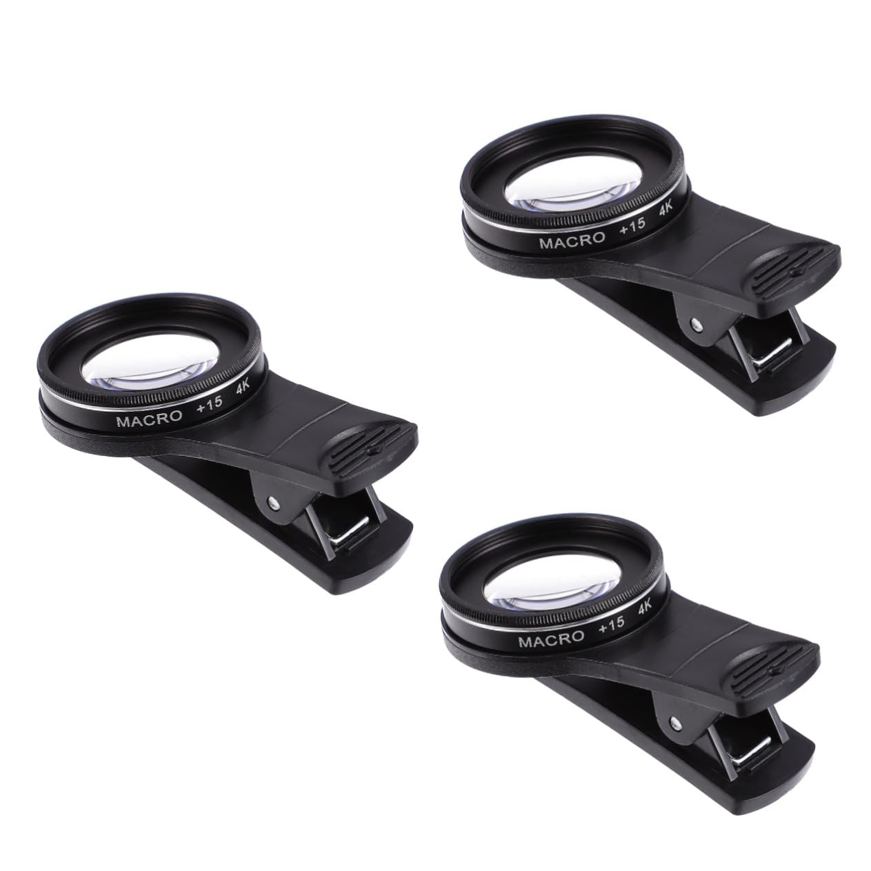 Mikinona 3-teiliges Makroobjektiv-Set Für Telefonkameras 37 Mm Weitwinkelobjektiv Keine Verzerrung (15x/30x)