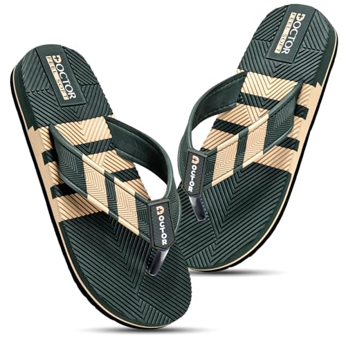 Image of Men Stylish Thong Slippers with Textured Anti-Slip Sole, Comfortable Cushioned Footbed, Lightweight Everyday Wear Slippers for Indoor and Outdoor Use