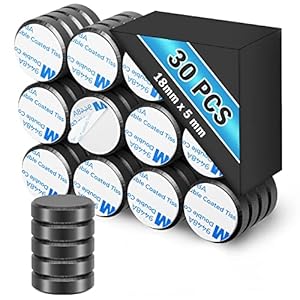 30 Pack Fridge Magnet, Magnets for Crafts, Magnets with Adhesive Backing, Ceramic Magnets, Whiteboard Magnets, Round…