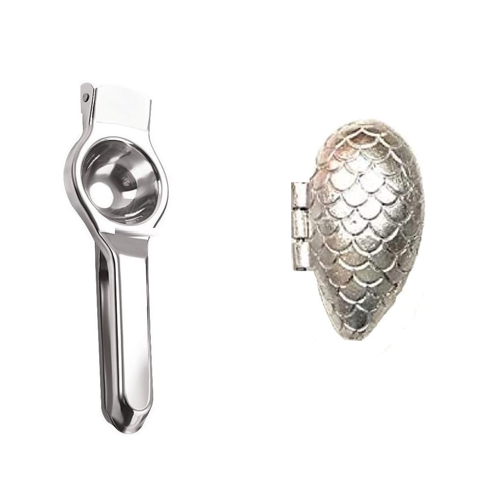 BLUE WONDER Stainless Steel Lemon Squeezer comboAluminium Momos Mould Sancha Maker (Silver) | Kitchen Accessories | Multipurpose Kitchen Tool | Sturdy | Multicolour | Pack of 2-picture-12
