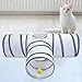 MFMEXUL 3 Ways Cat Tunnel Tube with Play Ball for Cats Guinea Pig