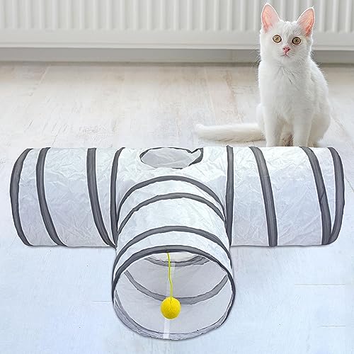 Túnel de 3 vías para gatos y conejos que reduce el aburrimiento en casa 8