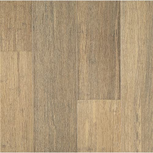 Islander Bamboo Vinyl Flooring - 7mm Thick Waterproof Engineered Strand Bamboo Flooring - Sandstone