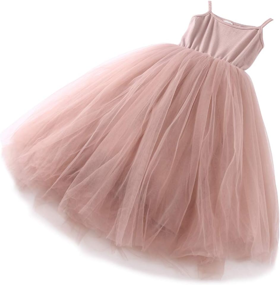 ZINPRETTY Toddler Dress Baby Girls Tutu Playwear Sleeveless Birthday Party Outfit Infant Tulle Sundress Knee Length