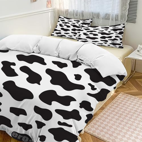 Housse de couette vache 3D en parure de lit avec fermeture éclair - 6