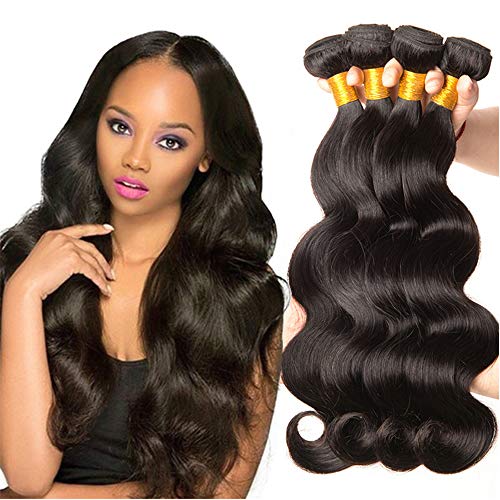 Body Wave Bundle Human Hair Bundles Body Wave Remy Hair Bundle 3 Bundles Hair Extensions Weave Black Bundles 100g/Bundle 26 28 30 inch