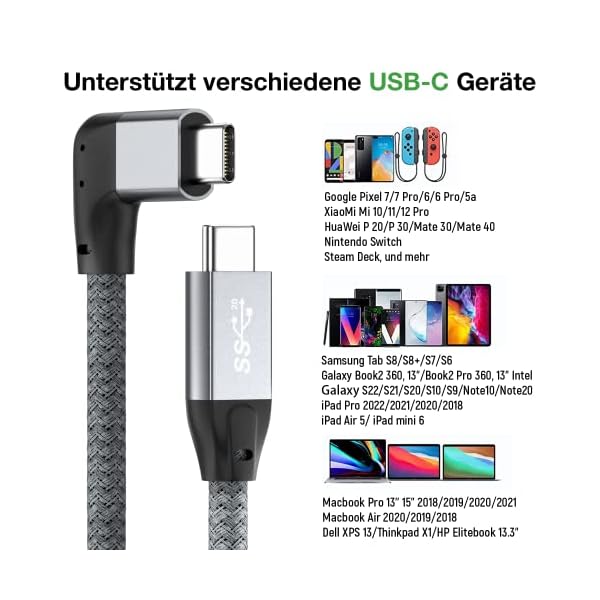 ULT-WIIQ 90 Grad USB C 3.2 Kabel – Bild 7