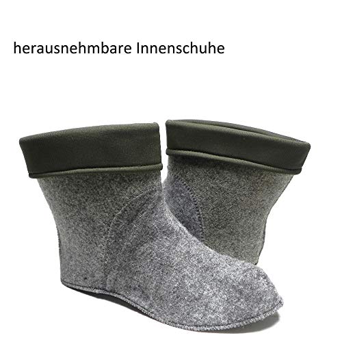 DEMAR Kurze leichte Eva Gummistiefel gefüttert Agro LUX (grün, 44)