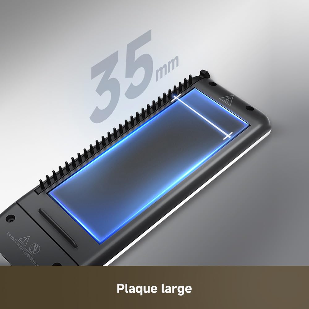 DREAME AuraSteam Straight, Lisseur vapeur à double rangée | Lissage et boucles, plaques larges 3D, réservoir amovible de 20 ml et 5 températures jusqu’à 220 °C