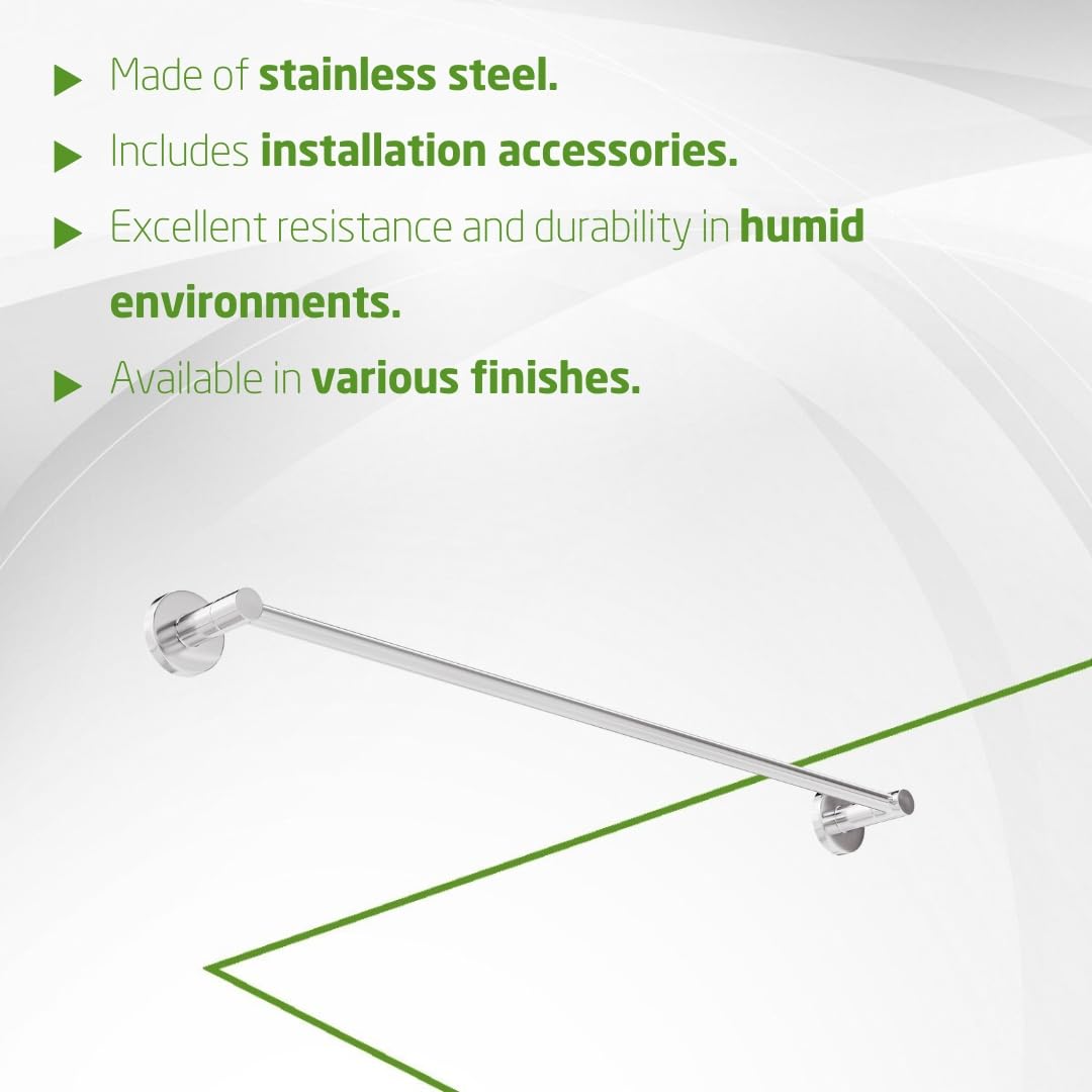Amig - Bathroom Towel Rail Mod. Gorliz-2, Silver, 50 cm - Image 4