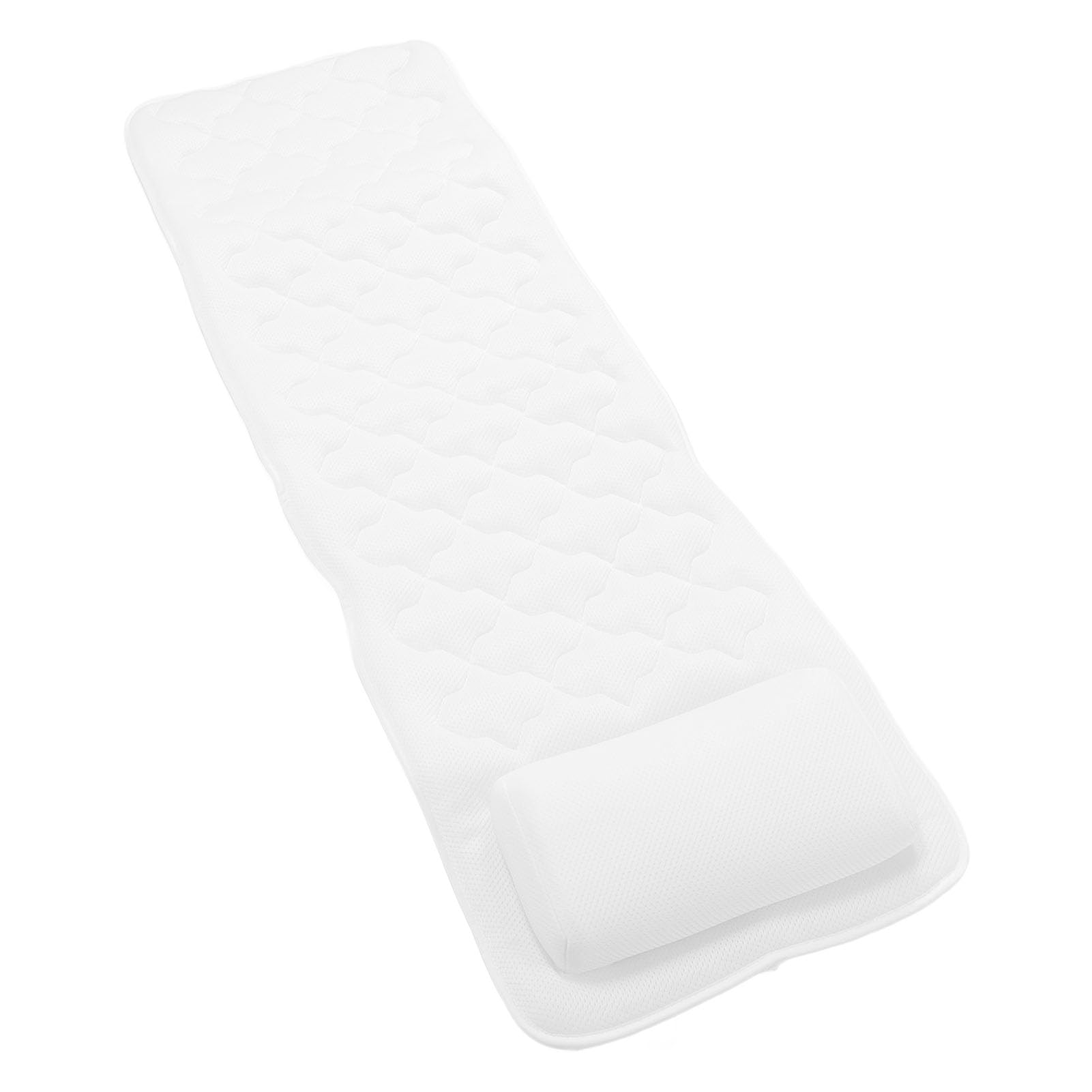Non Slip Full Body Bath Pillow, Polyester Bathtub Pillow with Suction Cups for Headrest, Neck and Back Support, Bathroom Thick Bathtub Cushion for Pregnant Woman (Type A)