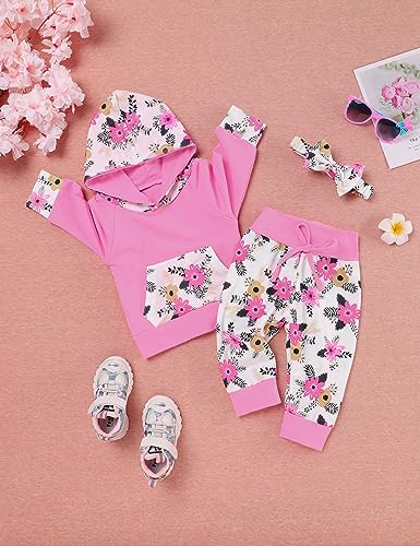 Wexuua Baby Girl Clothes Long Sleeve Hoodie Tops Pants Outfits Infant Toddler Girls Clothing Sets - Image 6