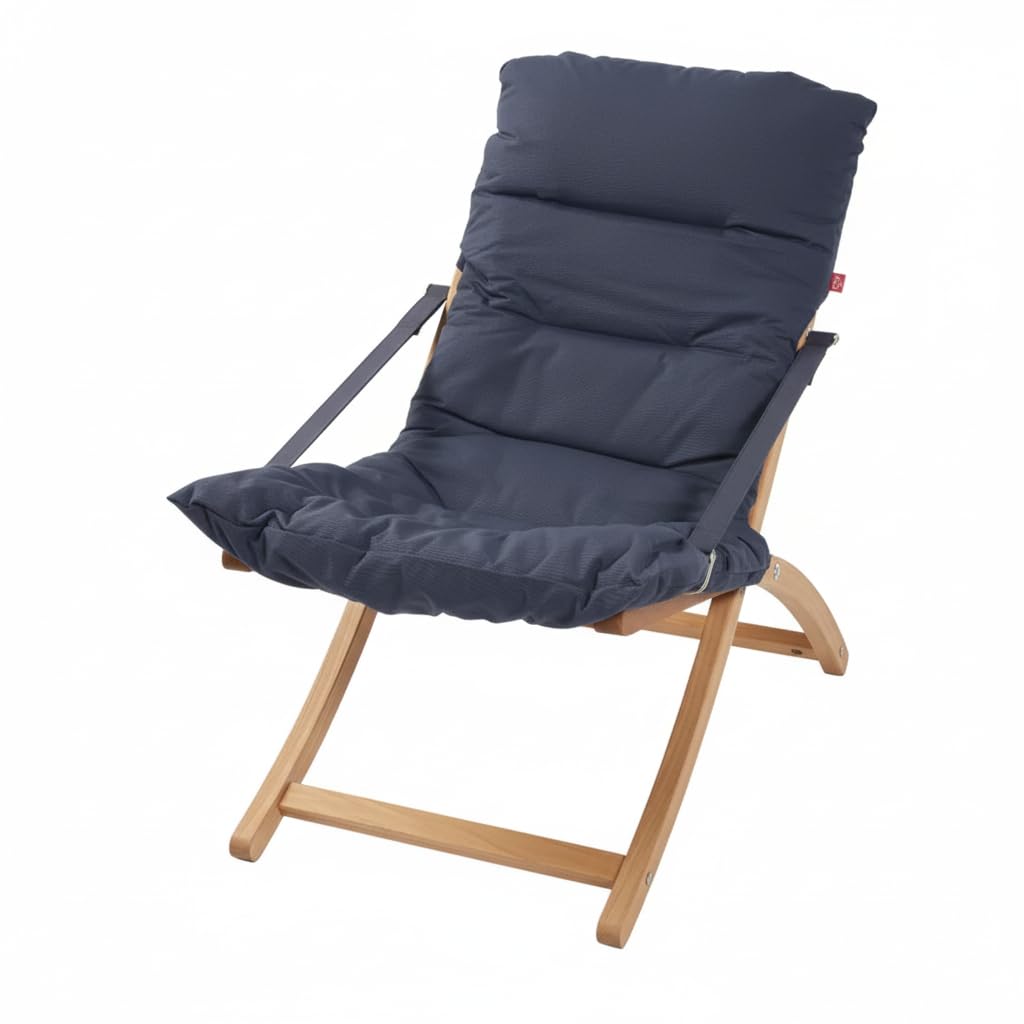 fiam Poltrona da giardino struttura in legno di frassino chiaro e materassino relax LINDA SOFT (OSSIDIANA)