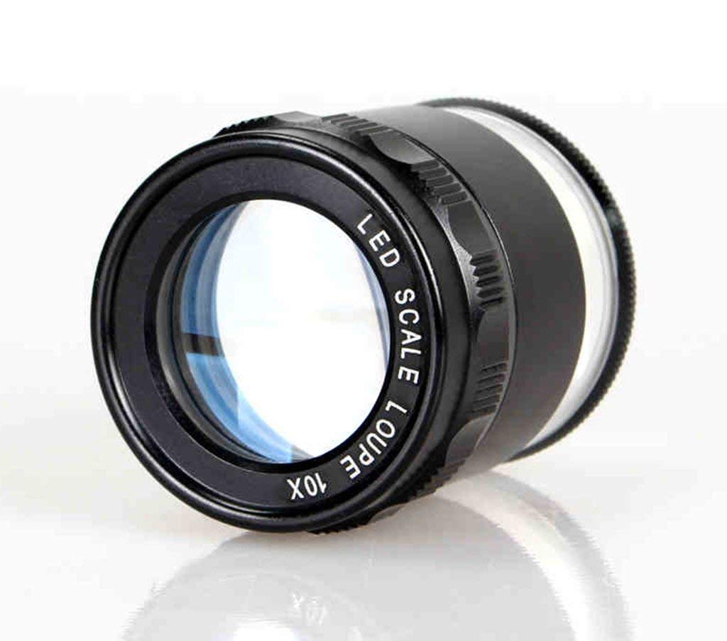 SaryEdge Handheld Magnifying Glass,Metal Optical Lenses 8 LED Lights 51 43mm Magnifiers,