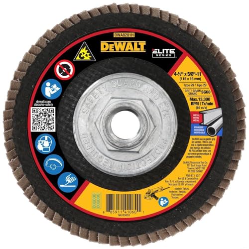 DEWALT DWA8281H 60G T29 XP Ceramic Flap Disc 4-1/2 x 5/8