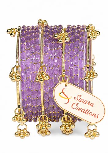 Image of Swara Creations Kashmiri Ghungroo glass Bangles set | Viral Raindrop Multi Set for Women and Girls | Set of 16 Pcs (SKU415)