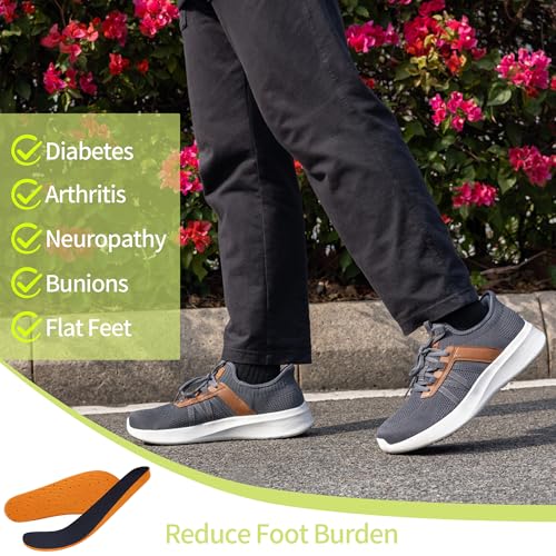 MEHOTO Wide Toe Box Shoes for Men Arch Support Walking Sneakers Zero Drop Casual Tennis Shoes Size 7-124