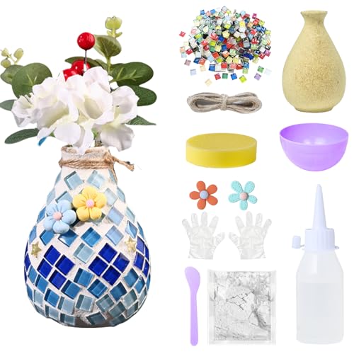 Allony Colle Mosaique, Colles Mosaiques Loisir Creatif, Vase Kit Mosaique, colle Mosaique Verre pour les Projets D'artisanat DIY, Mosaique Loisir Creatif pour Mosaique,...