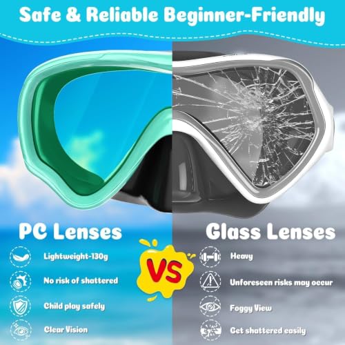 COOLOO 2 Packs Kids Goggles with Nose Cover, Gafas de Natación para Niños 4-16 miniatura 3