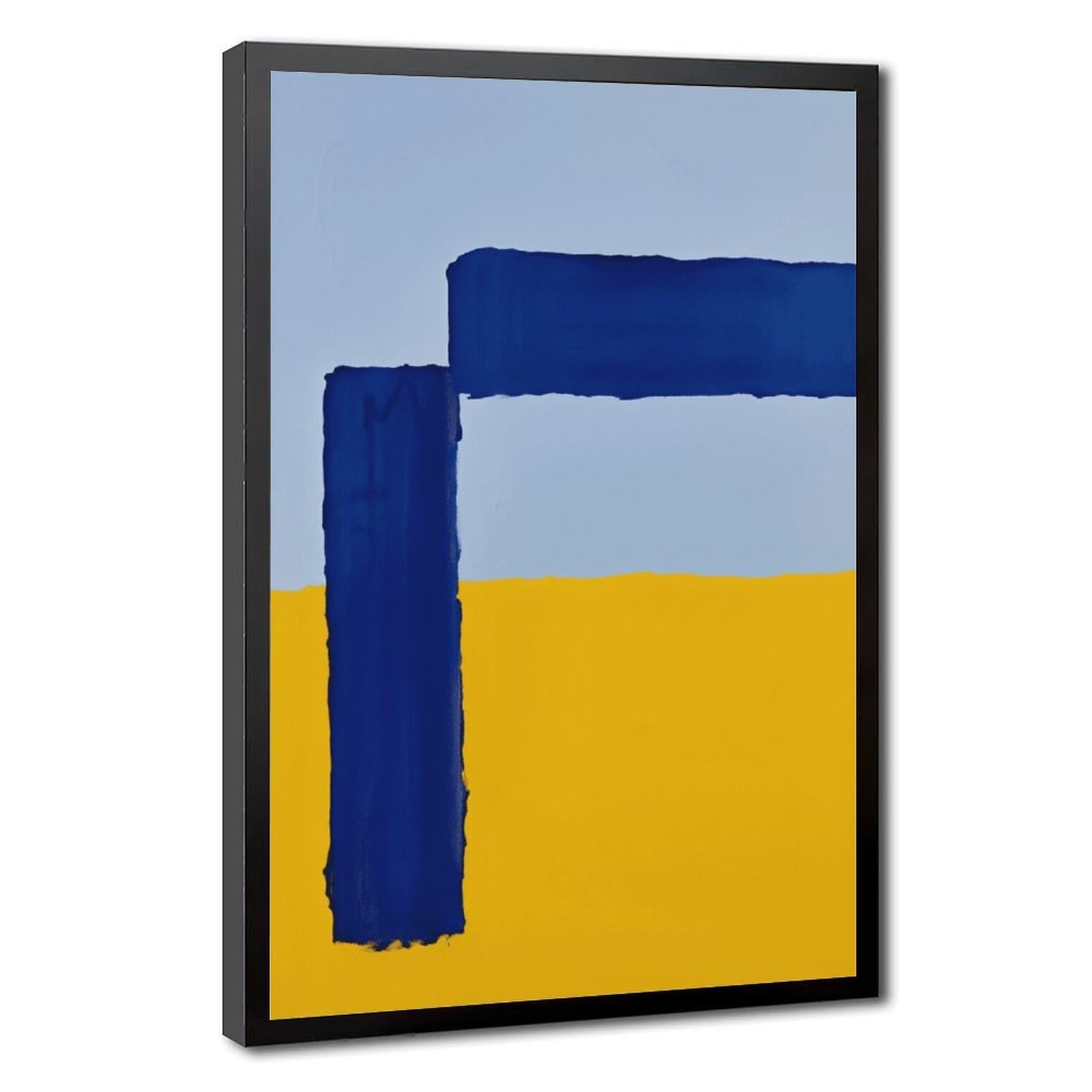 Zguols Black Frame Warm Desert Abstract And Minimalist Poster 9 Canvas Poster Bedroom Decor Sports Landscape Office Room Decor Gift 20" L X 30" W
