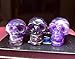 1 Pcs 1.4'' Hand Carved Natural Gemstone Carving Skull Statue Figurine Collectible 34-35mm (Amethyst)
