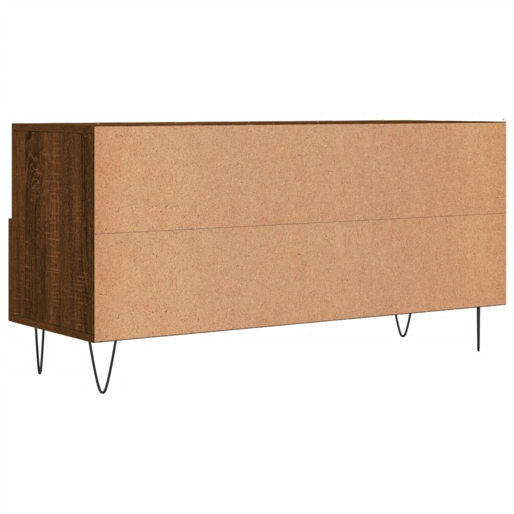Homgoday Szafka TV Drewno inżynieryjne brązowy dąb 102x36x50 cm, szafka pod telewizor salon jadalnia stół kawowy telewizor sprzęt muzyczny szafa meble telewizor meble typ 5
