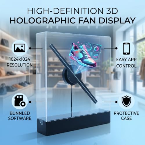 Fan del Holograma 3D Tangxi de 256LED y 1024x1024 con App para Publicidad en Tiendas 5