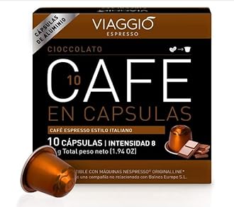 Viaggio Espresso Chocolate Coffee Capsules | 100% Arabica, Medium Roast, Comp...