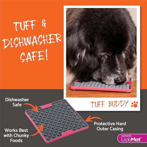 LickiMat Buddy Deluxe - 20 x 20 cm in rot oder türkis, Größe:small - 20 x 20cm, Farbe:türkis, 1 Stück (1er Pack)