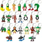 PZAHYAW 24pcs Italian Brainrot Toys,Tralalero Tralala Action Figure Toys,Tung Tung Sahur Doll 2.5in,Funny Animals,Meme Shark Collectible Doll Charm, Portable Cute Decor & Gift (keychain edition)