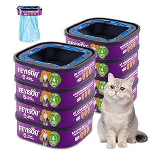 FEYISOA Katzenstreu Nachfüllkassetten, 8 Stück, Jumbo