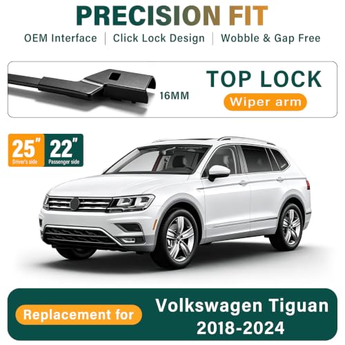 Image of Windshield Wiper Blades Replacement for VW Volkswagen Tiguan 2018-2023 2024
